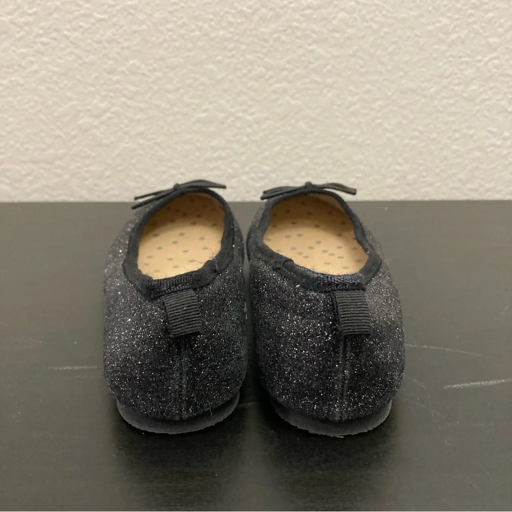 Cat & Jack Sparkle Flats - Black/Silver - Size 13 Girls